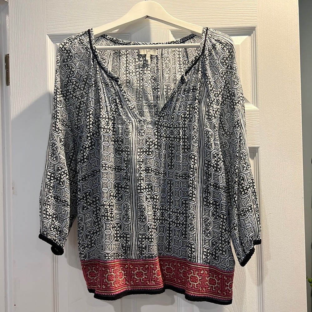 Joie embroidered peasant top